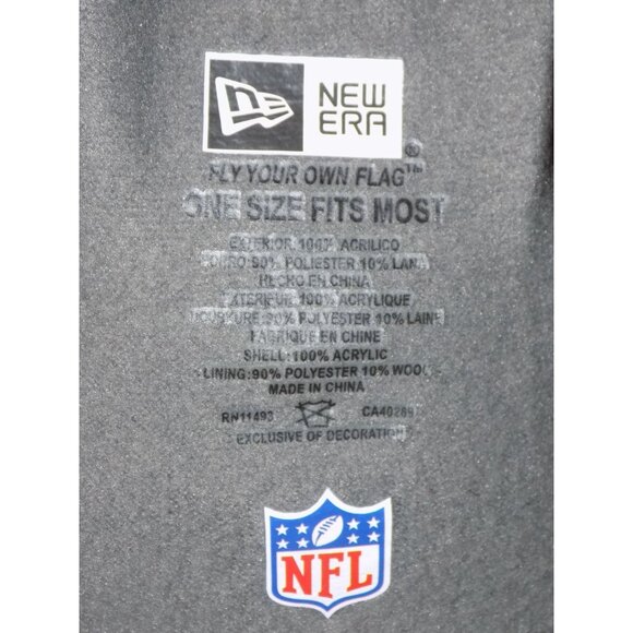 New England Patriots Beanie Pom Pom New Era Football NFL (Red-Grey) - Picture 2 of 4